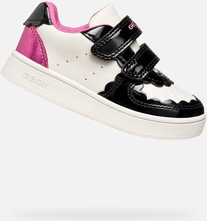 GEOX ECLYPER PEUTERMEISJES Sneakers WIT ZWART