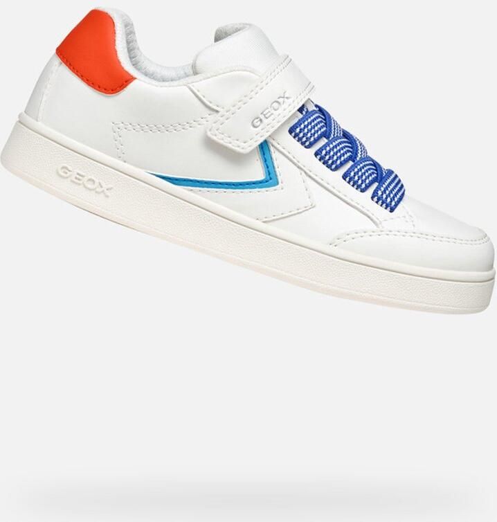 GEOX ECLYPER TIENERS Sneakers WIT ORANJE