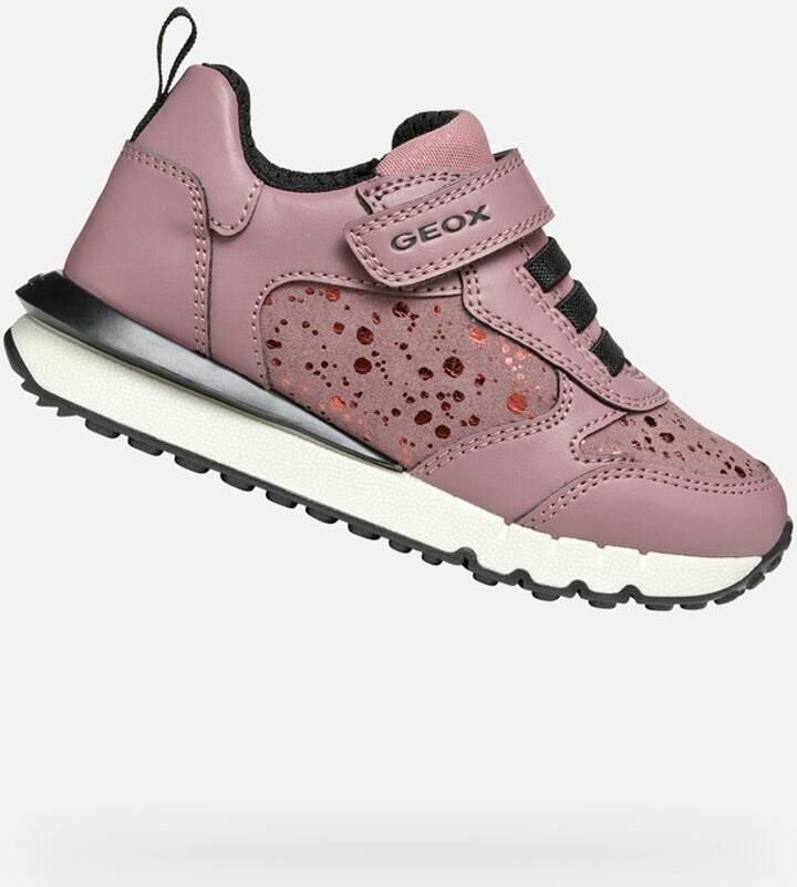 GEOX FASTICS MEISJES Sneakers DONKERROZE