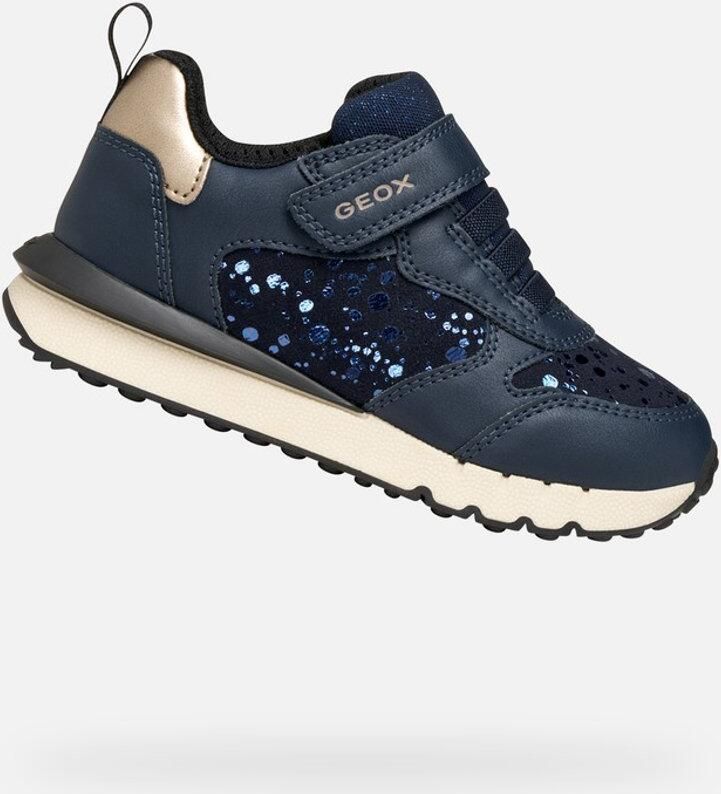 GEOX FASTICS MEISJES Sneakers MARINEBLAUW PLATINA