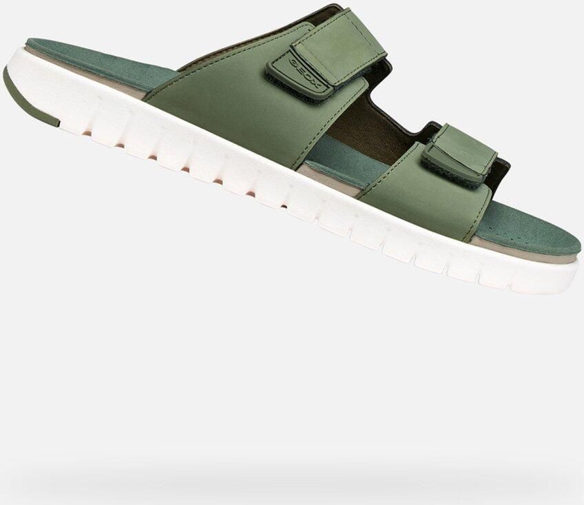 GEOX FLEXTRIDE S HEREN Sandalen MOSGROEN