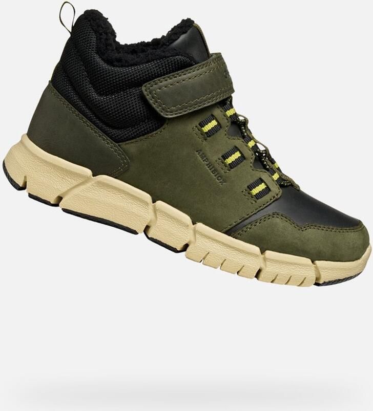 GEOX FLEXYPER ABX JONGENS MILITAIR GROEN ZWART