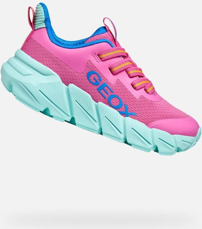 GEOX FLEXYPER FAST TIENERS Sneakers FUCHSIA WATERGROEN