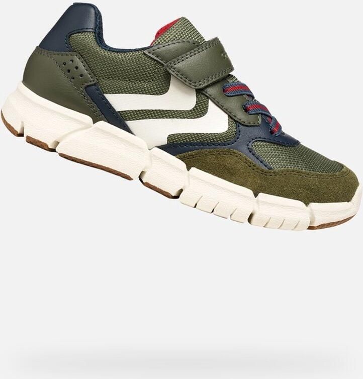 GEOX FLEXYPER JONGENS Sneakers MILITAIR GROEN MARINEBLAUW