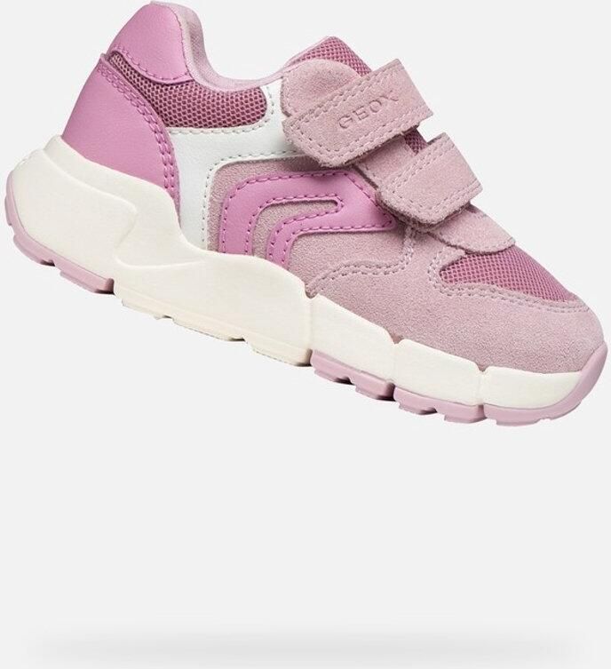GEOX FLEXYPER MINI PEUTERMEISJES Sneakers ROZE DONKERROZE - Foto 2