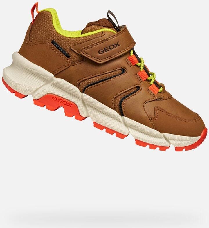 GEOX FLEXYPER PLUS ABX JONGENS Sneakers BRUIN ORANJE