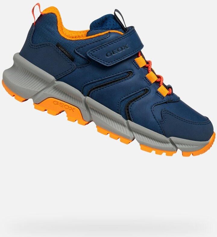 GEOX FLEXYPER PLUS ABX JONGENS Sneakers LICHTBLAUW ORANJE