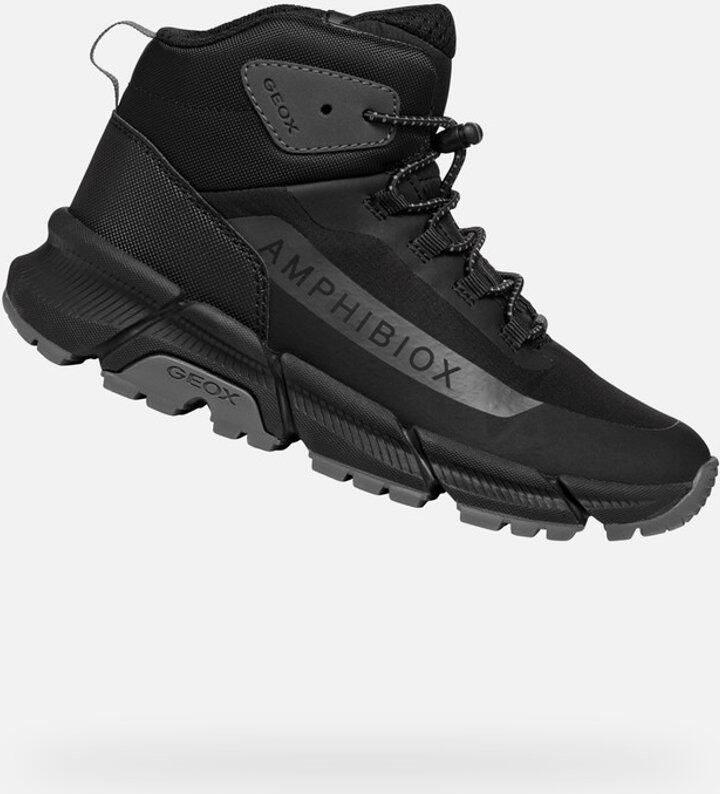 GEOX FLEXYPER PLUS ABX JONGENS Sneakers ZWART DONKERGRIJS