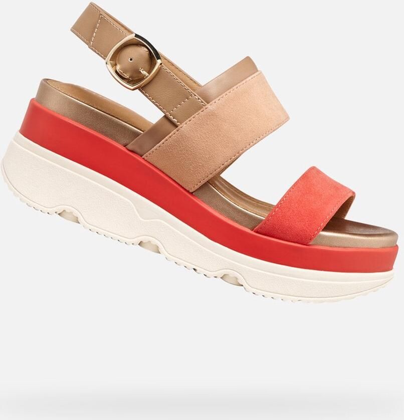 GEOX GARDENIA DAMES Sandalen BEIGE ROZE LICHTBRUIN