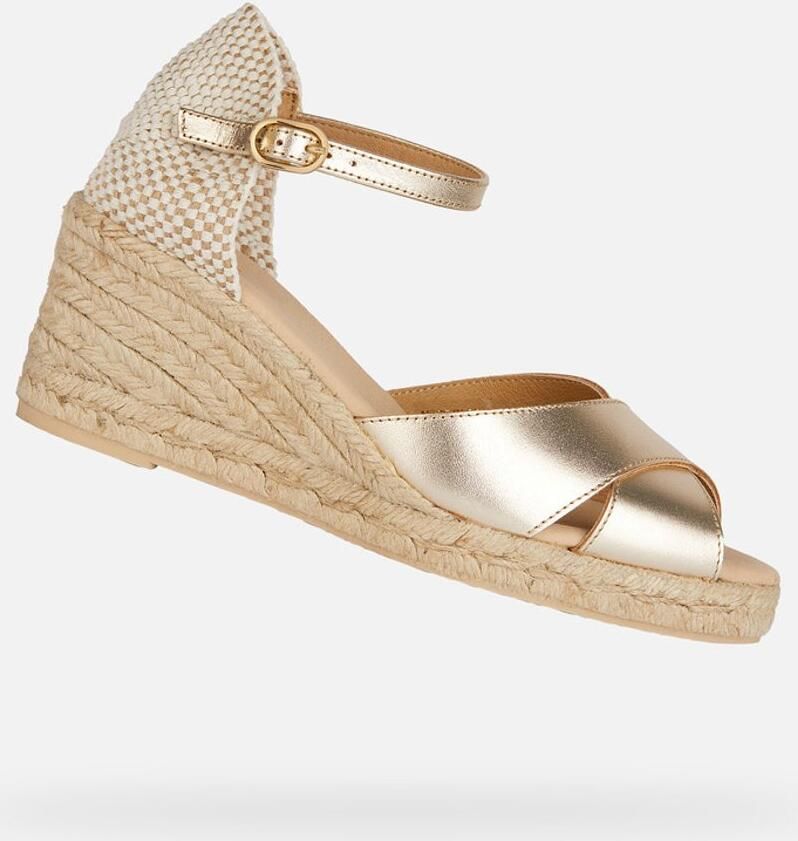 GEOX GELSA LOW DAMES Sandalen LICHT GOUD