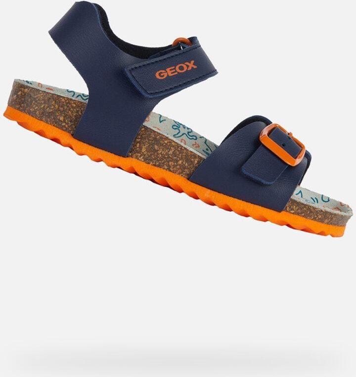 GEOX GHITA JONGENS Sandalen MARINEBLAUW DONKERORANJE
