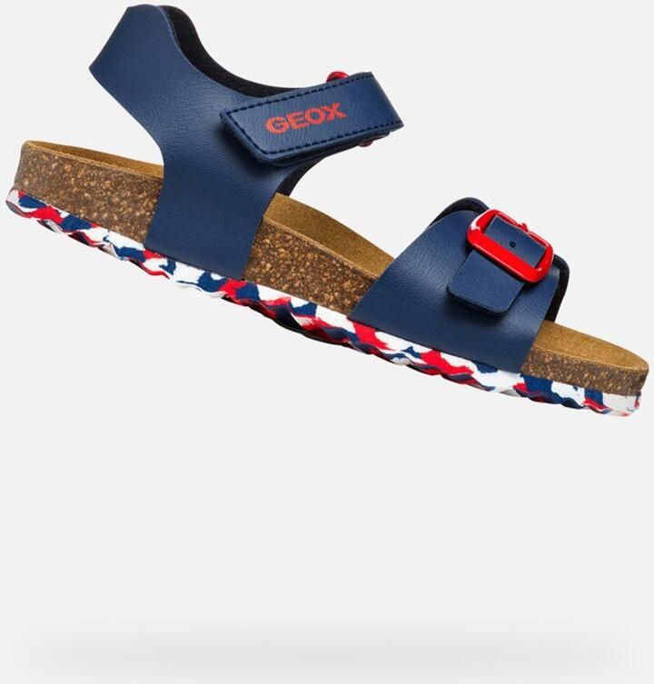 GEOX GHITA JONGENS Sandalen MARINEBLAUW WIT ROOD