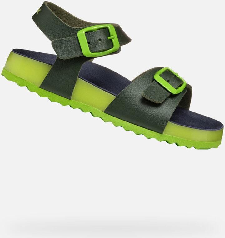 GEOX GHITA TIENERS Sandalen DONKERGROEN LIME