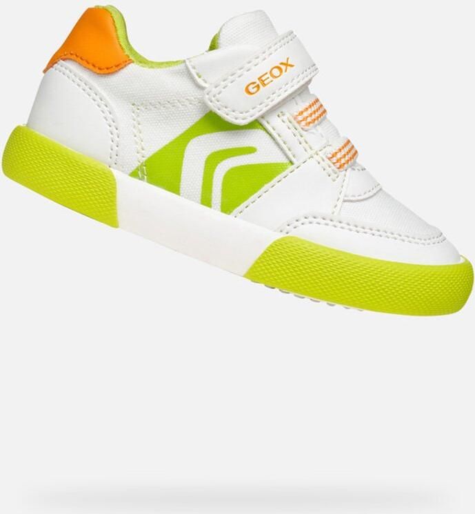 GEOX GISLI PEUTERJONGENS Sneakers WIT FLUO GROEN