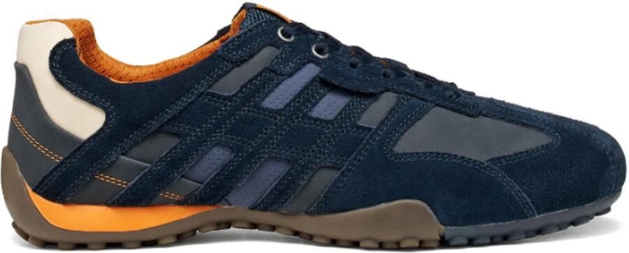 GEOX Heren U Snake Slip-on Sneakers Suède Mesh Navy