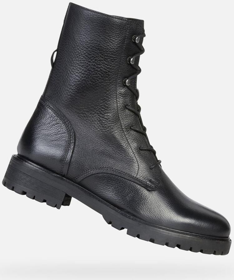 Geox Veterlaarsjes D HOARA blokhak veterschoenen met binnenrits - Foto 3