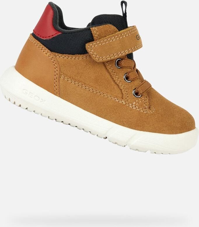 GEOX HYROO PEUTERJONGENS DONKERGEEL ZWART