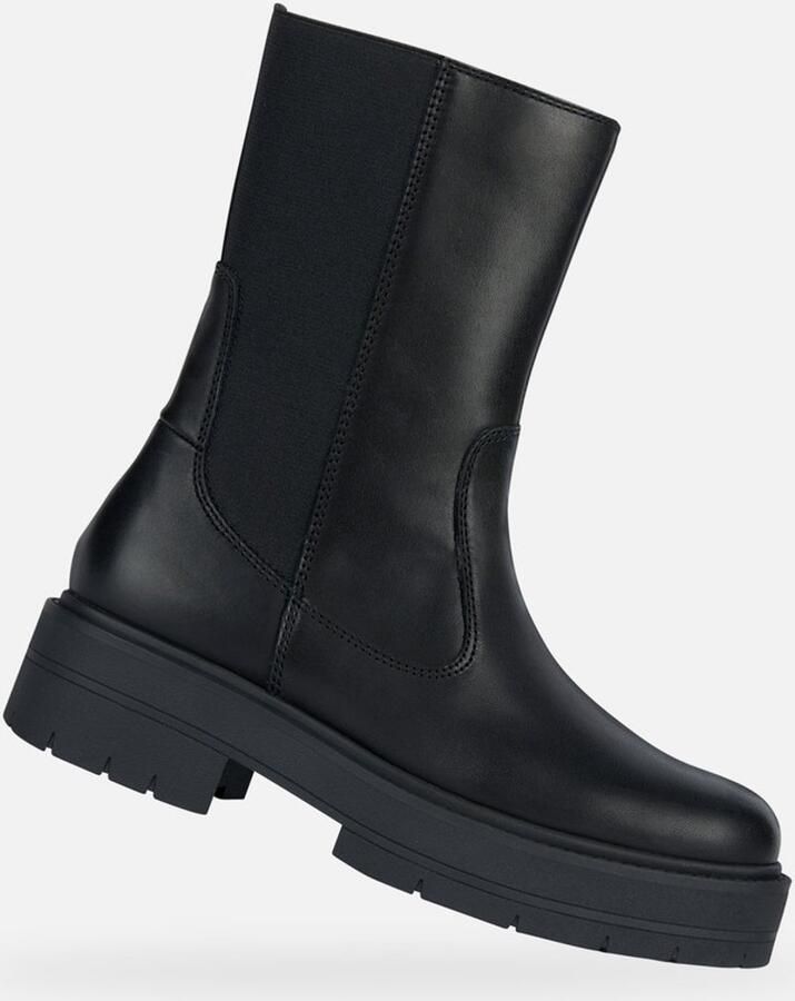 Geox Chelsea boots van leer met plateauzool model 'SPHERICA'