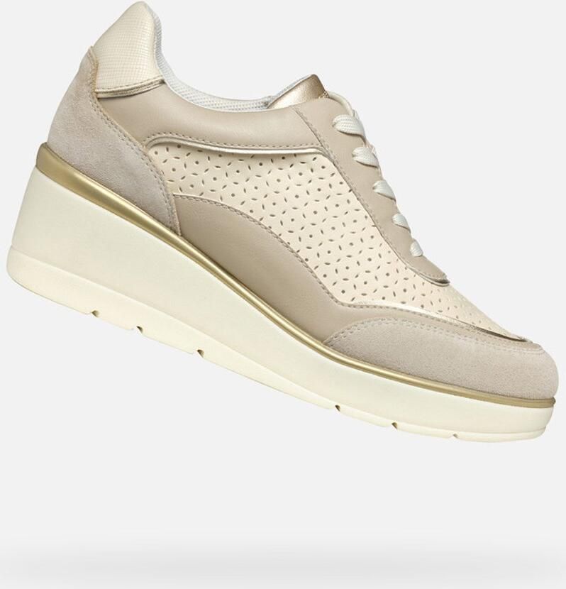 GEOX ILDE DAMES Sneakers BEIGE LICHTBEIGE