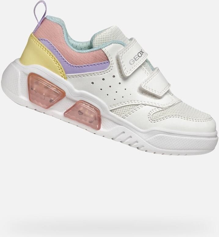 GEOX ILLUMINUS TIENERS Sneakers WIT VEELKLEURIG