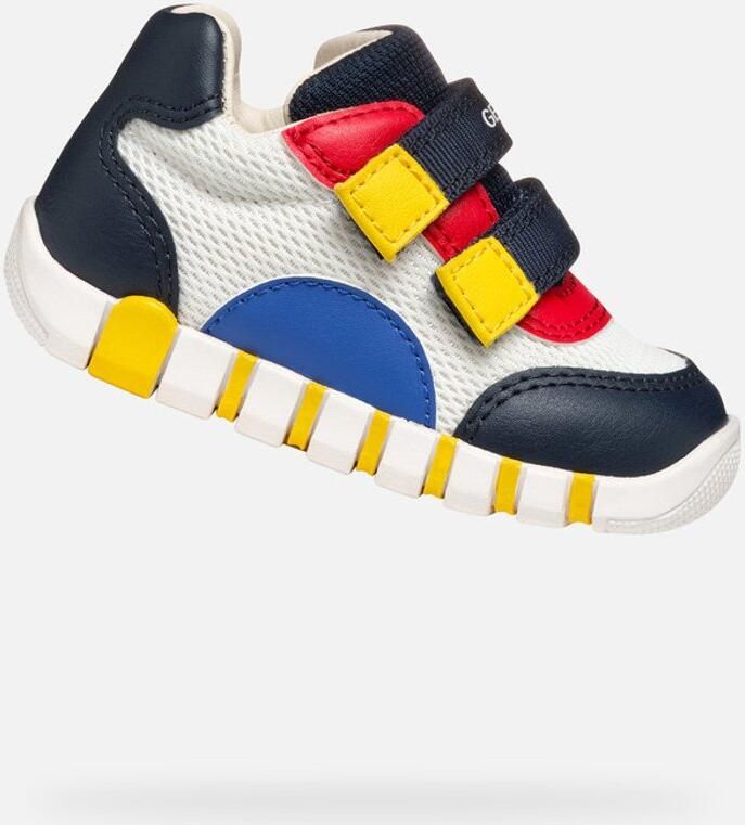 GEOX IUPIDOO PEUTER Sneakers WIT MARINEBLAUW