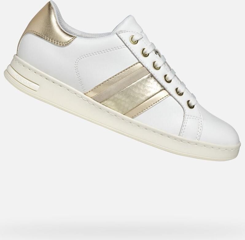 GEOX JAYSEN DAMES Sneakers WIT LICHTGOUD