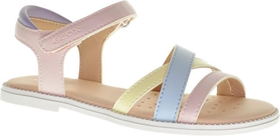 GEOX Karly Rose Multicolor Pastel Meisjessandaal Leder