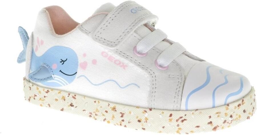 GEOX Kilwi Witte Canvas Meisjes Met Dolfijn En Bumperneus - Foto 1