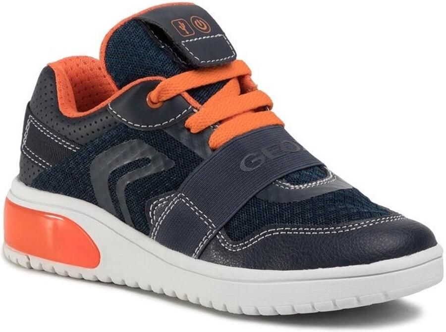 GEOX Kinderschoenen jr xled sneaker donkerblauw blauw