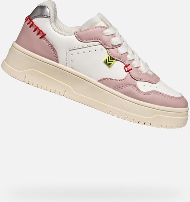 GEOX LESTRELLA MEISJES Sneakers WIT ROZE