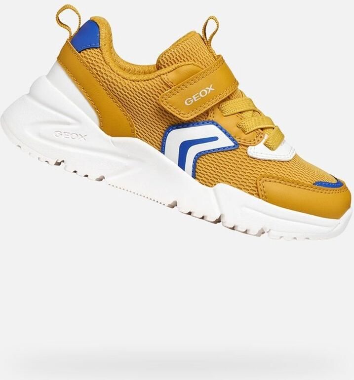 GEOX LOFTUS JONGENS Sneakers OKER WIT