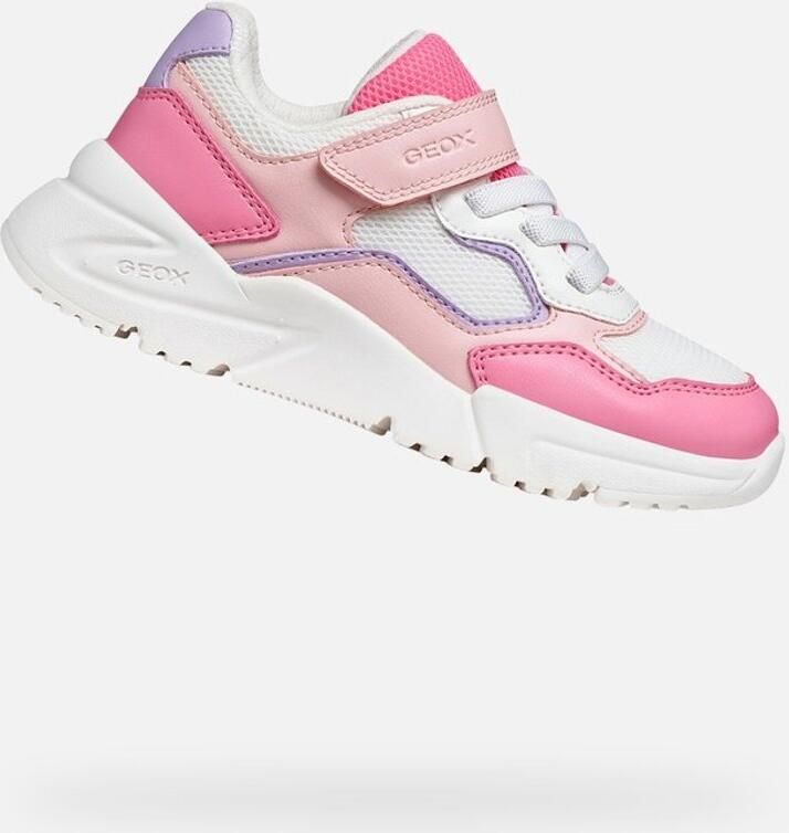 GEOX LOFTUS MEISJES Sneakers ZALM WIT