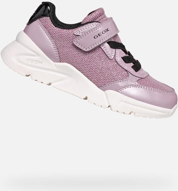 GEOX LOFTUS TIENERS Sneakers DONKERROZE ZWART