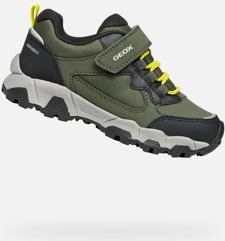 GEOX MAGNETAR ABX TIENERS Sneakers MILITAIR GROEN KALK