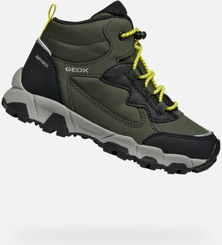 GEOX MAGNETAR ABX TIENERS Sneakers MILITAIR GROEN KALK - Foto 2