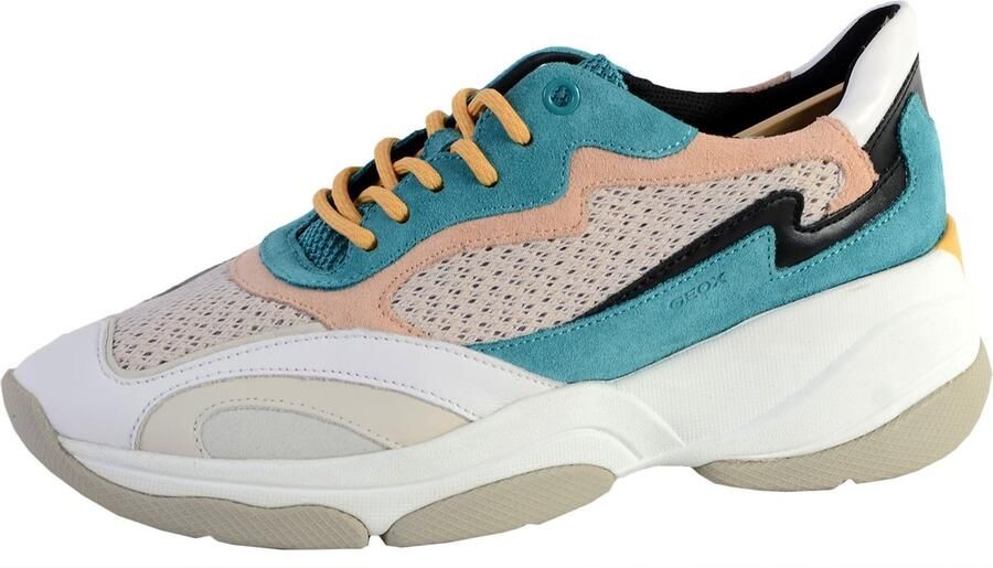 Geox Vetersneakers met ronde neus Grijs Dames