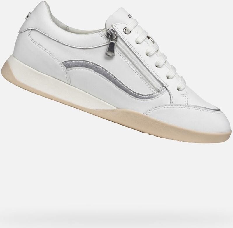 GEOX MARYEMY DAMES Sneakers WIT ZILVER