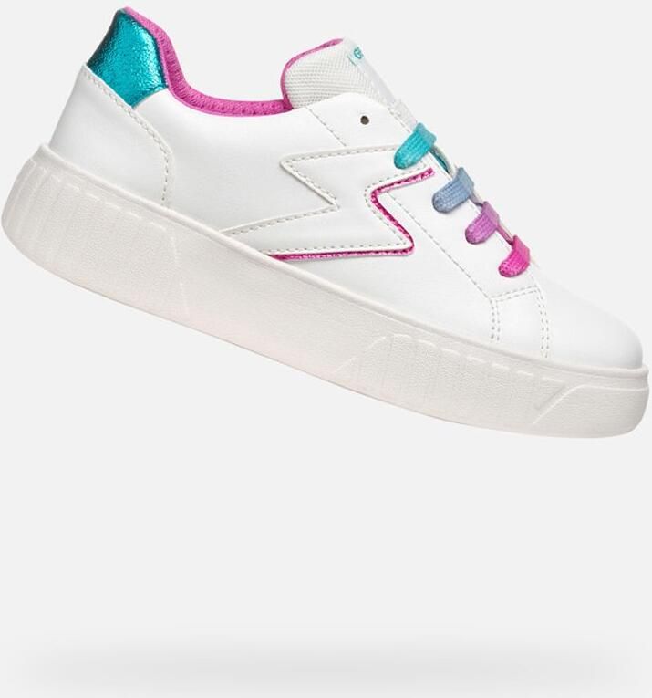GEOX MIKIROSHI MEISJES Sneakers WIT MULTICOLOR