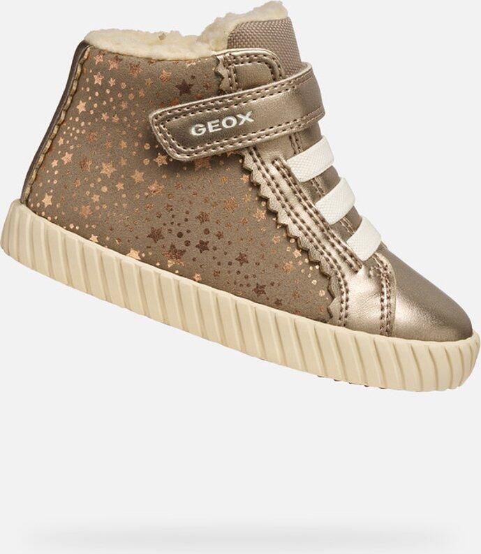 GEOX MIRROLESS PEUTERMEISJES Sneakers DONKERBEIGE