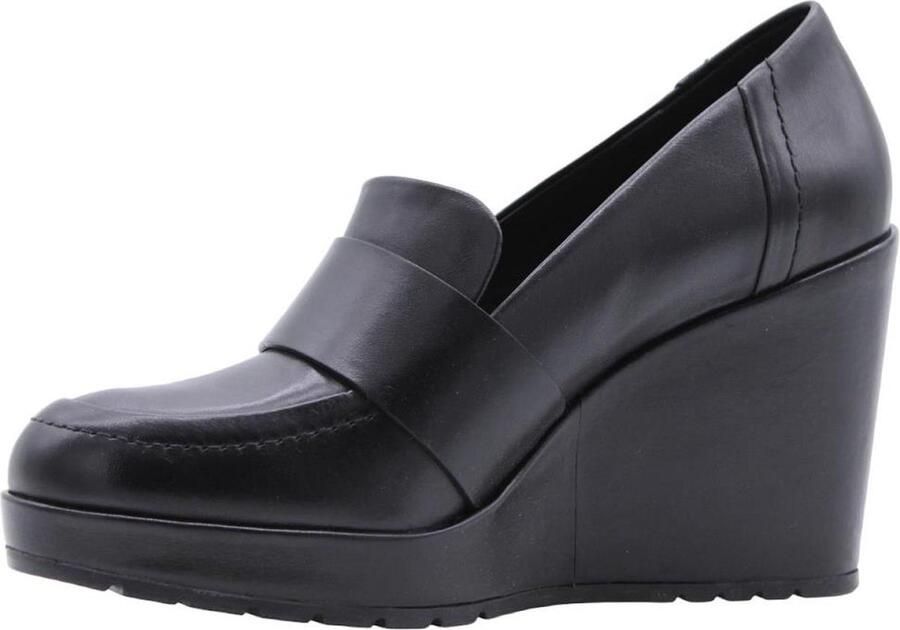 Geox Zwarte Leren Damesschoenen Spherica Stijl Black Dames