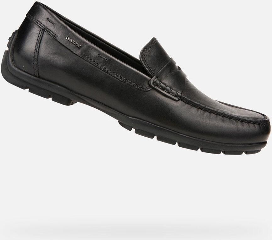 Geox Zwarte Leren Spherica Stijl Black