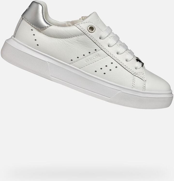 GEOX NETTUNO MEISJES Sneakers WIT ZILVER