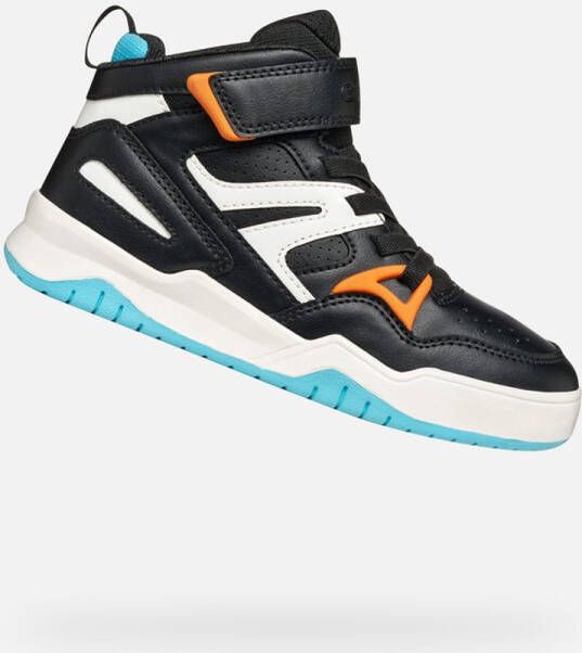 GEOX PERTH JONGENS Sneakers ZWART ORANJE