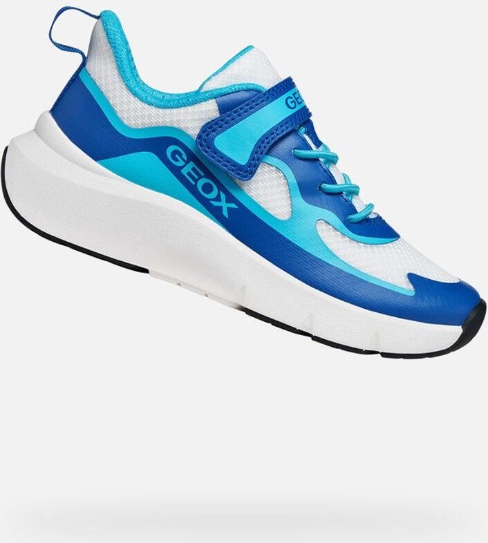 GEOX PRO-RAN JONGENS Sneakers WIT BLAUW