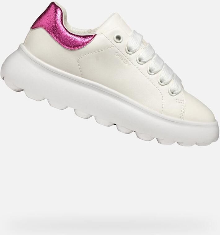 GEOX PUFFYPOP MEISJES Sneakers WIT FUCHSIA