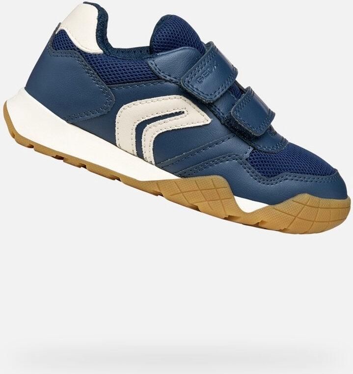 GEOX RANN-E JONGENS Sneakers MARINEBLAUW LICHT IVOORKLEURIG