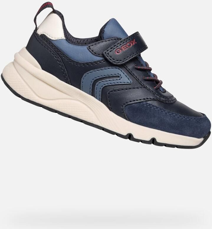GEOX ROONER JONGENS Sneakers MARINEBLAUW DONKERROOD - Foto 2