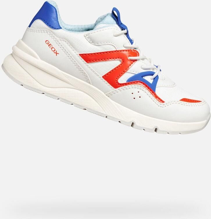 GEOX ROONER JONGENS Sneakers WIT ROOD