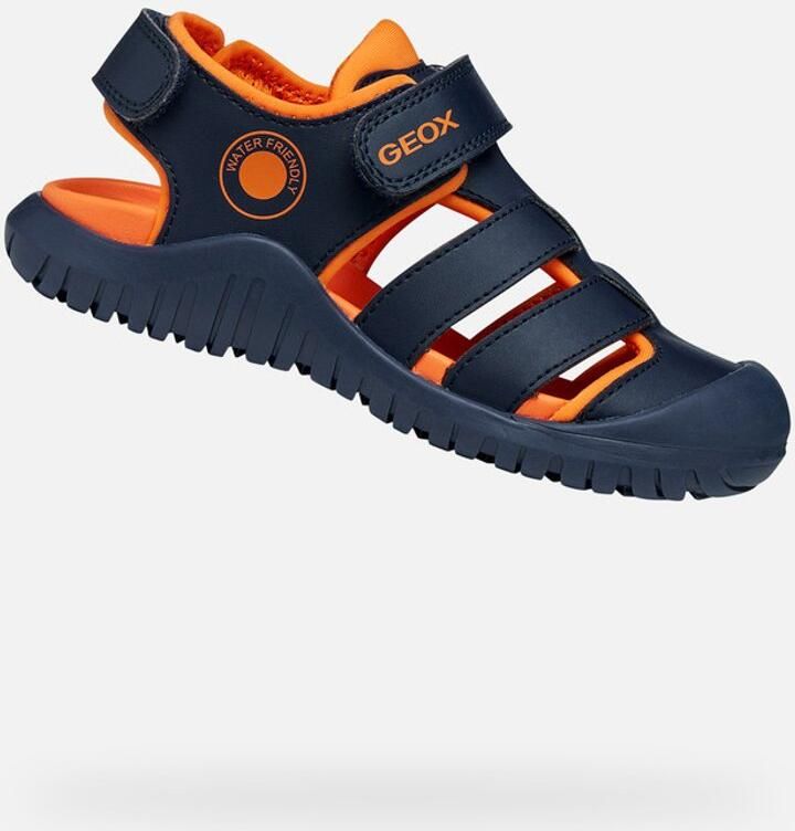 GEOX S. FUSBETTO PRO JONGENS Sandalen MARINEBLAUW ORANJE