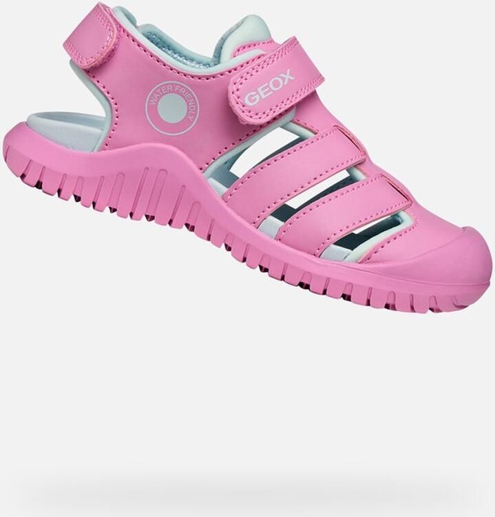 GEOX S. FUSBETTO PRO MEISJES Sandalen DONKERROZE AQUA
